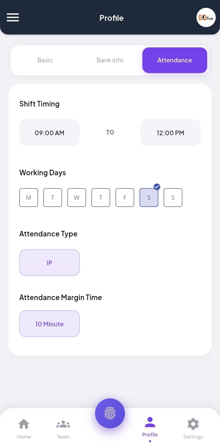 PayrollX employee app additional profile information